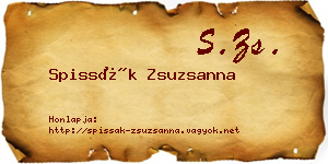 Spissák Zsuzsanna névjegykártya