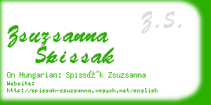 zsuzsanna spissak business card